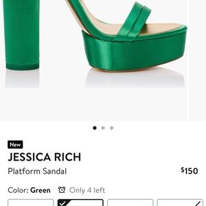 Jessica Rich Emerald Platform Heels